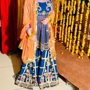 Gorgeous embellished Indian Pakistani gharara
